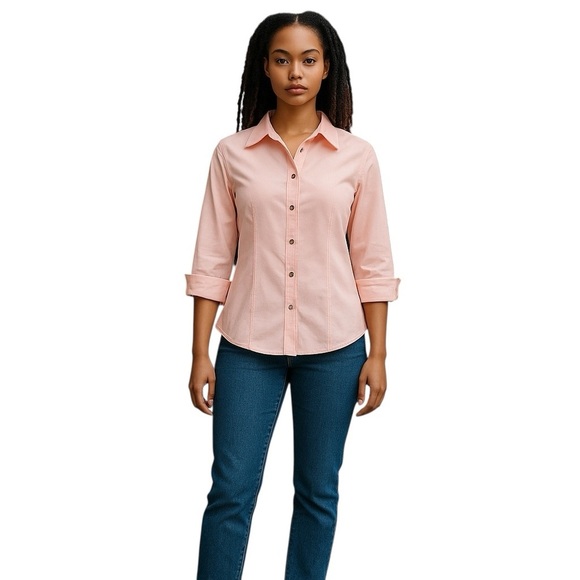Renfrew Stylish Pink Button-Up Shirt - Picture 3 of 14